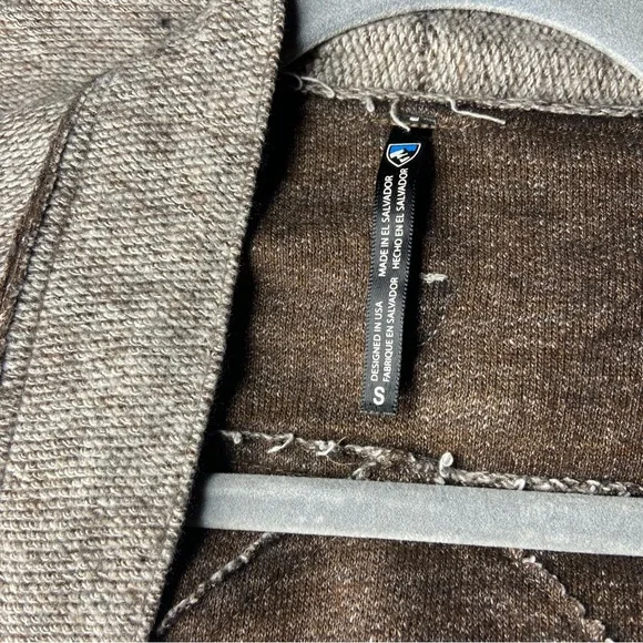 Kuhl Small Nova Wrap Open Front Knit Cardigan Wool Blend Sweater Athleisure Flaw - Picture 6 of 7